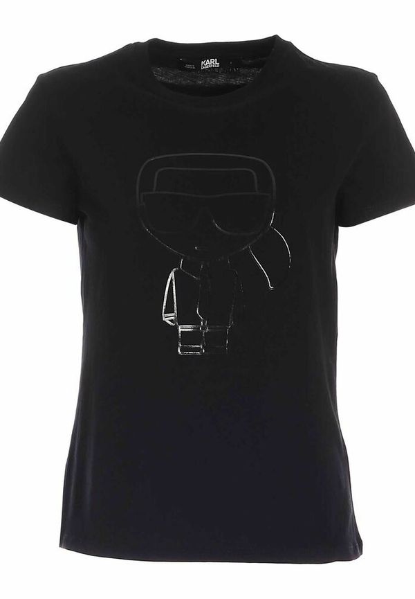Karl Lagerfeld Ikonik Outline T-shirt Svart, Dam