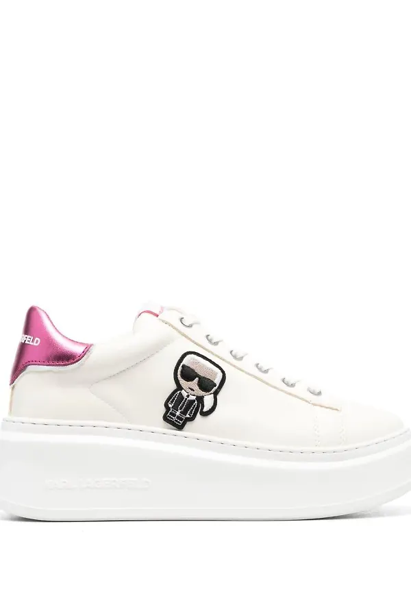 Karl Lagerfeld Ikonik platåsneakers - Vit