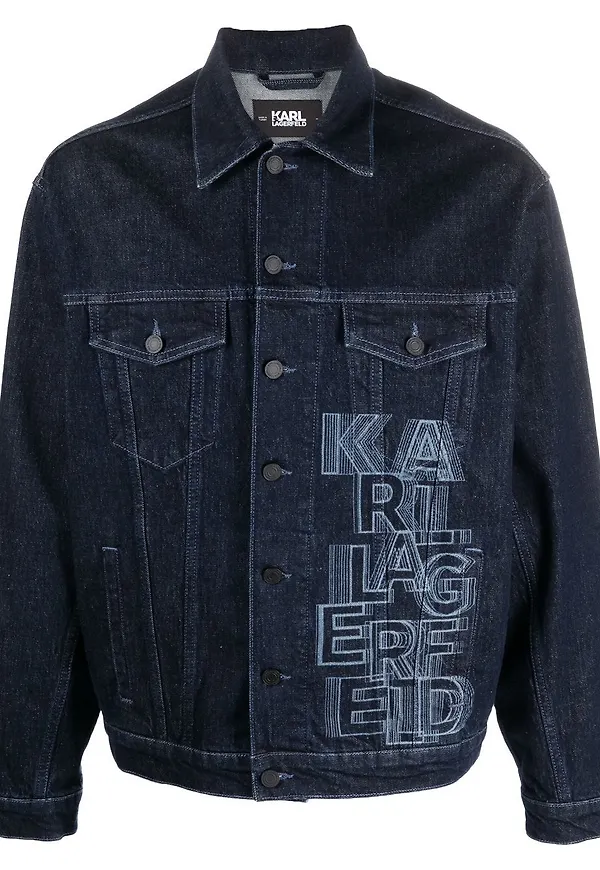 Karl Lagerfeld jacka med logotyp - Blå