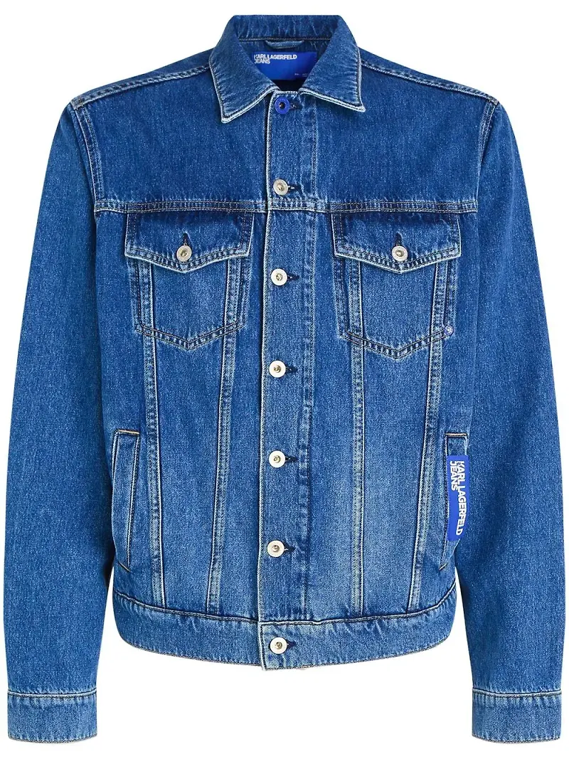 KARL LAGERFELD JEANS jeansjacka med logotypmärke - Blå
