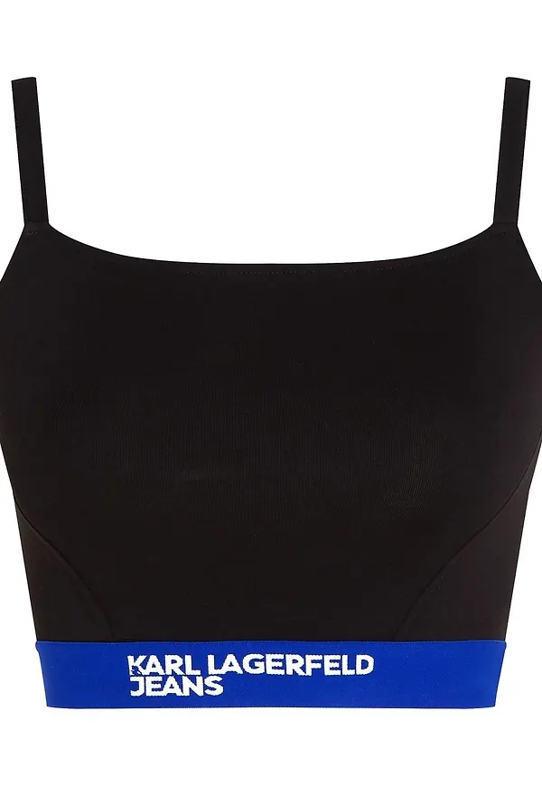 KARL LAGERFELD JEANS stickad bustiertopp - Svart