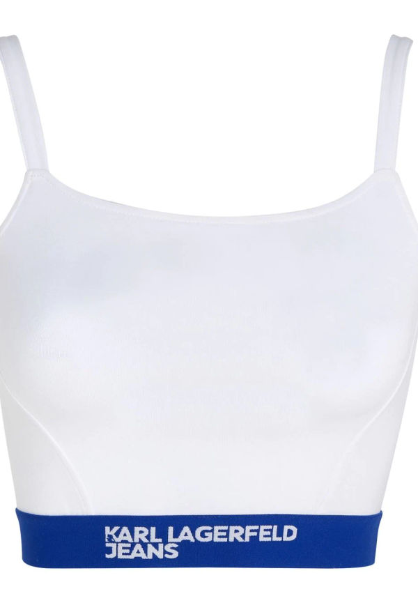 KARL LAGERFELD JEANS stickad bustiertopp - Vit
