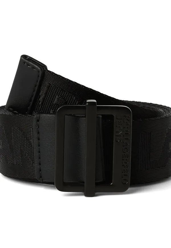 KARL LAGERFELD JEANS Webbing skärp med spänne - Svart