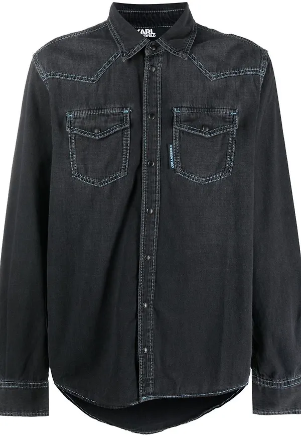 Karl Lagerfeld jeansskjorta - Svart