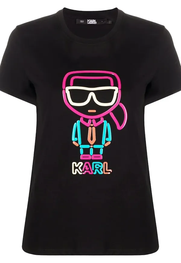 Karl Lagerfeld Jelly Karl t-shirt med logotyp - Svart