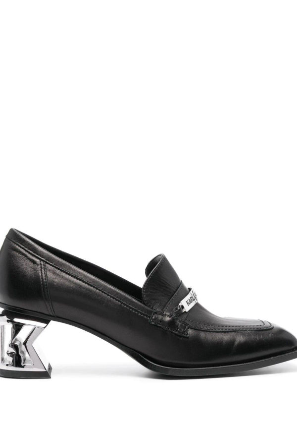 Karl Lagerfeld K-Blok loafers med förkläde - Svart