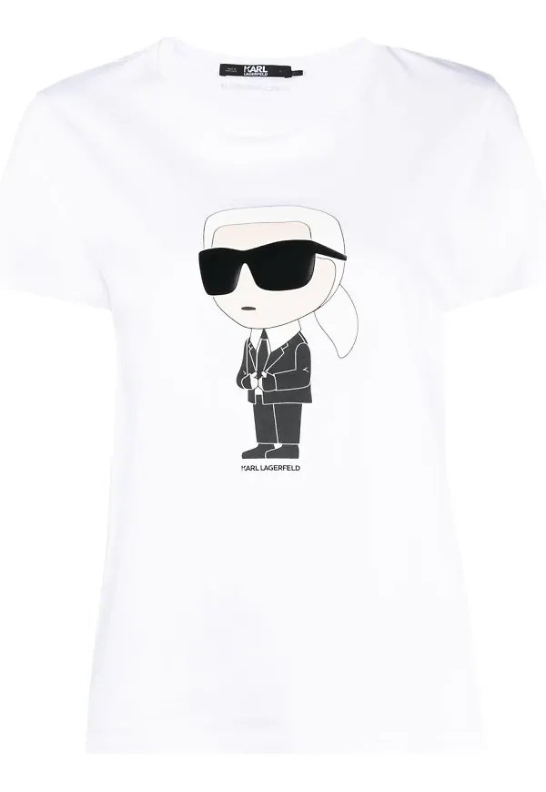 Karl Lagerfeld K/Ikonik logo-print T-shirt - Vit