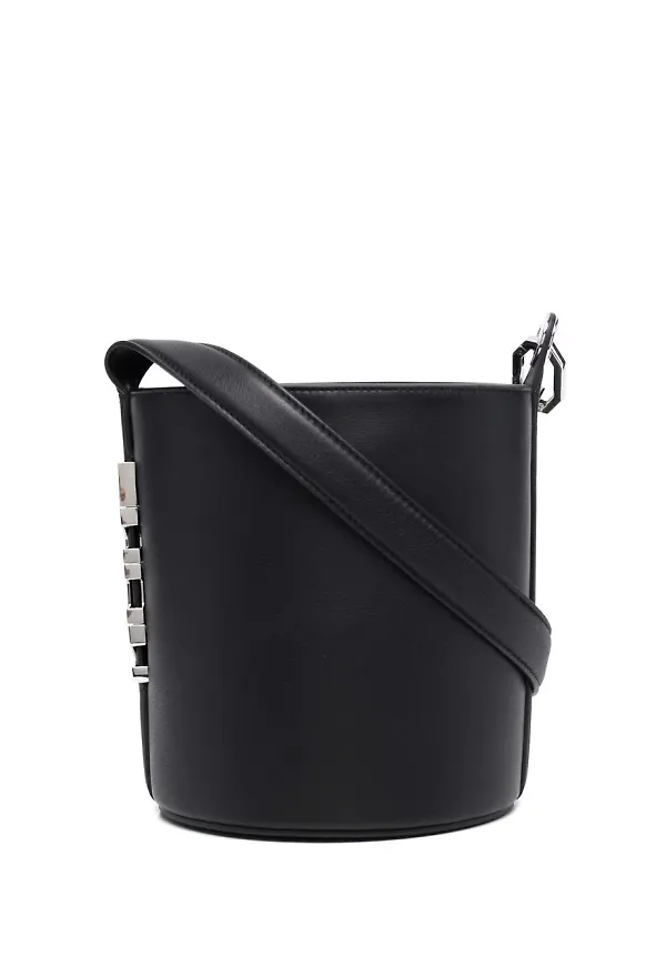 Karl Lagerfeld K/Letters bucketbag i läder - Svart