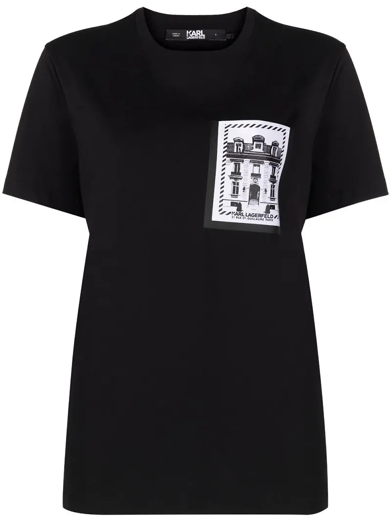 Karl Lagerfeld K/Maison t-shirt med tryck - Svart