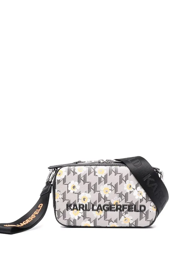 Karl Lagerfeld K/Monogram axelremsväska - Grå
