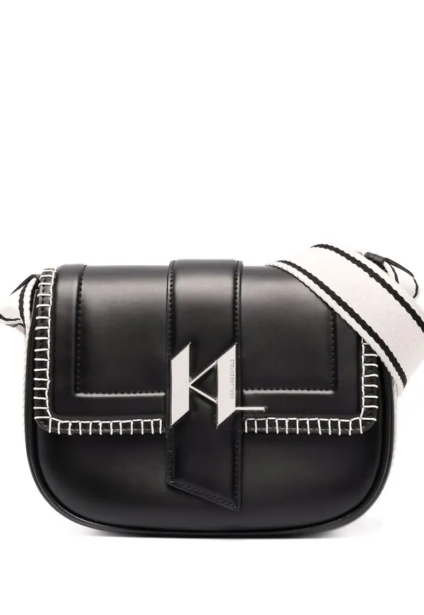 Karl Lagerfeld K/Saddle axelremsväska - Svart