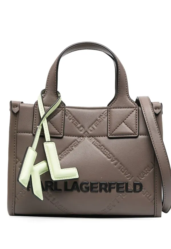 Karl Lagerfeld K/Skuare embossed tote bag - Brun
