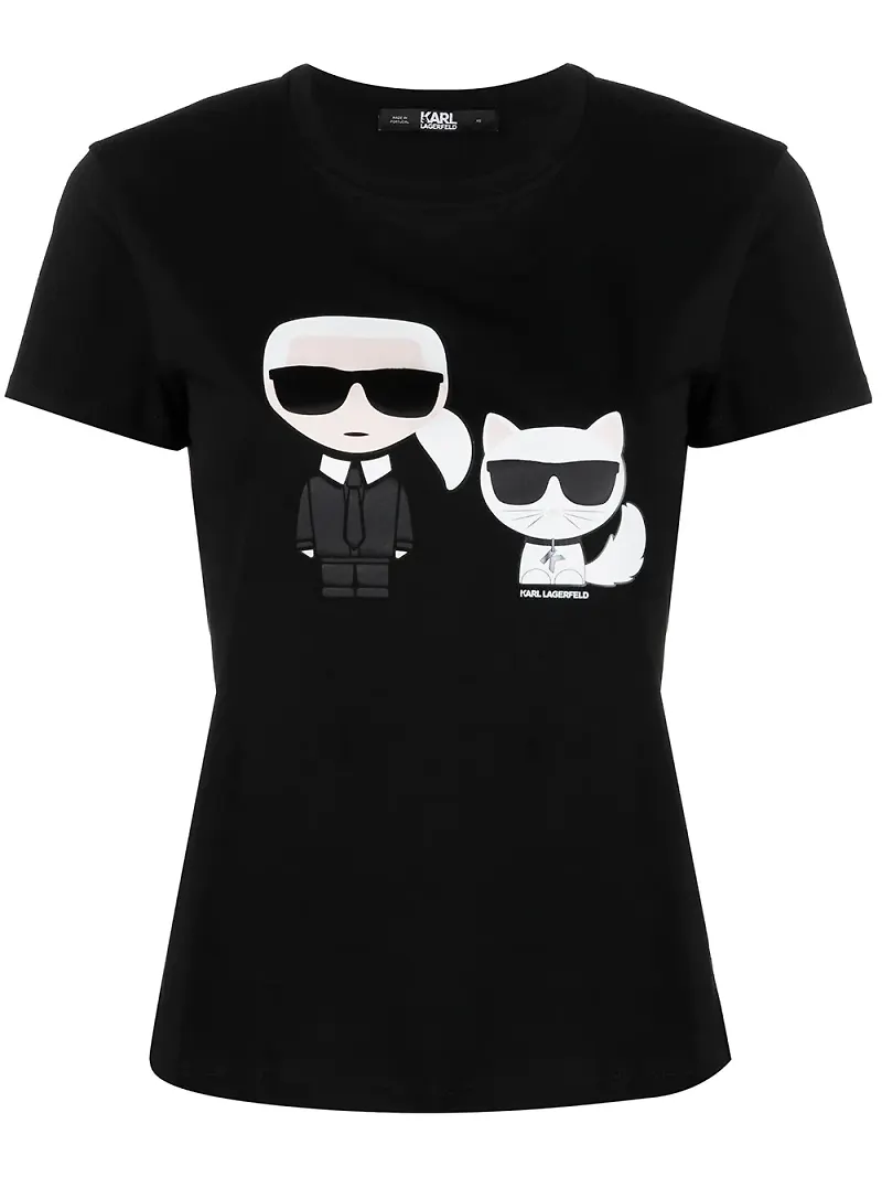 Karl Lagerfeld Karl & Choupette Ikonik t-shirt - Svart