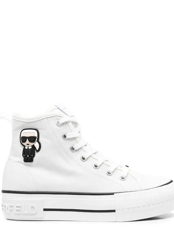 Karl Lagerfeld Karl höga platåsneakers - Vit