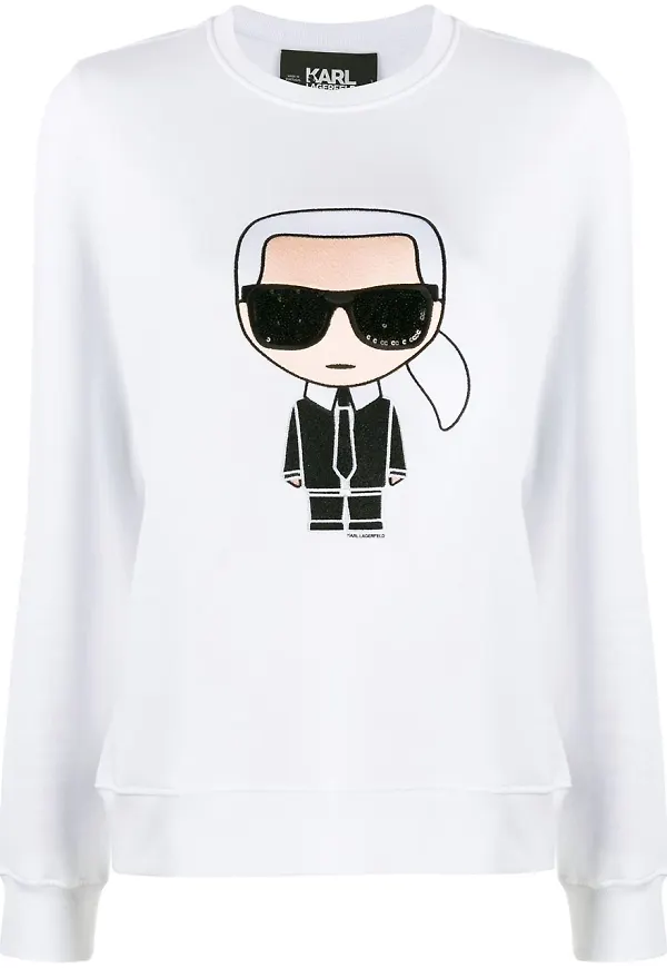 Karl Lagerfeld Karl långärmad topp - Vit