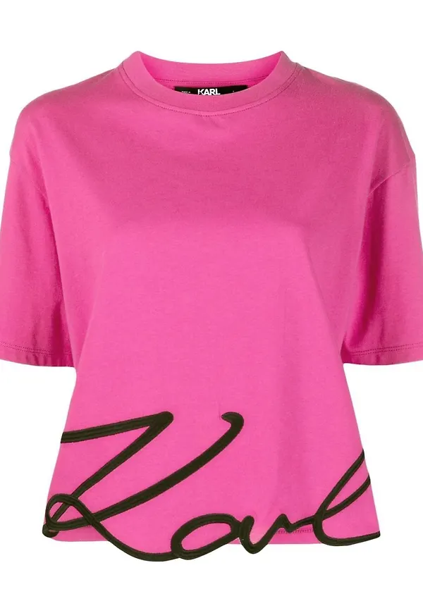 Karl Lagerfeld Karl Signature t-shirt - Rosa