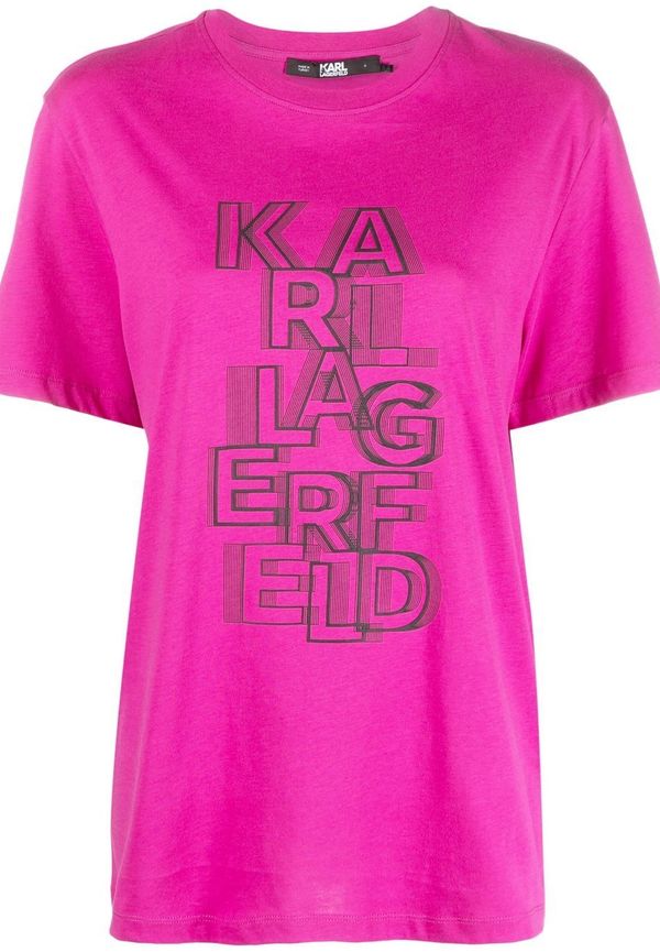 Karl Lagerfeld Karl t-shirt med 3D-logotyp - Rosa