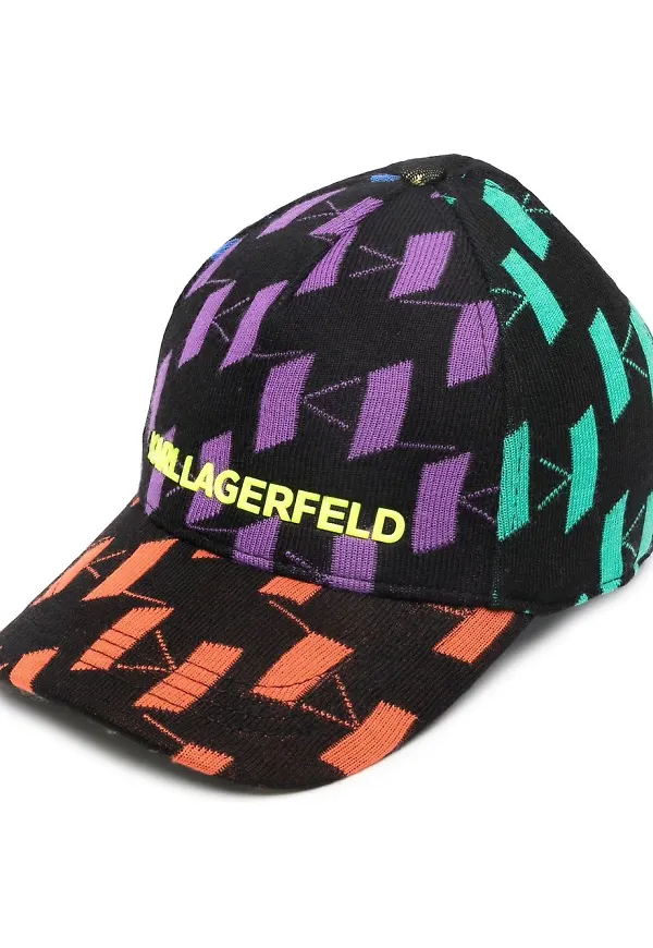 Karl Lagerfeld keps med monogram - Svart