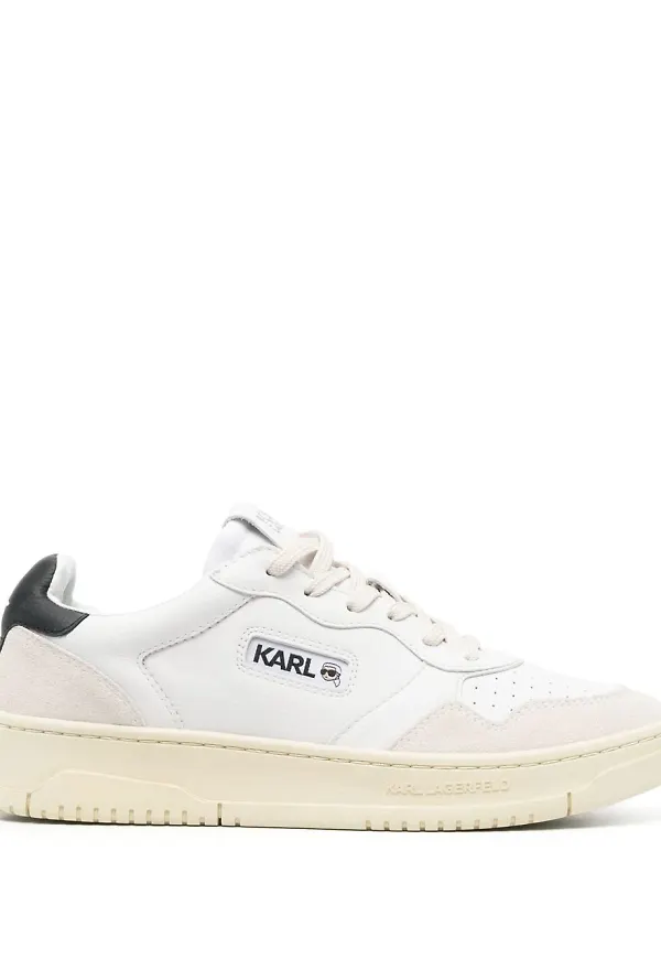 Karl Lagerfeld Krew lädersneakers - Vit
