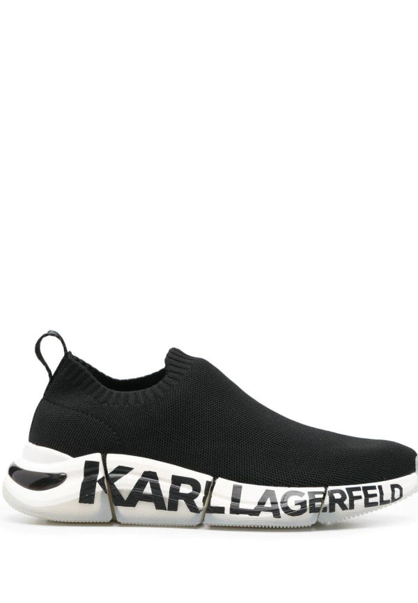 Karl Lagerfeld låga sneakers med logotyp - Svart