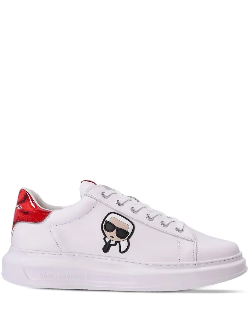 Karl Lagerfeld låga sneakers med logotypmärke - Vit