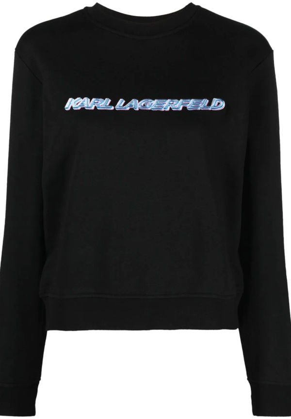 Karl Lagerfeld långärmad sweatshirt med logotyp - Svart