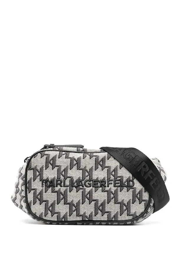 Karl Lagerfeld midjeväska med monogram - Svart