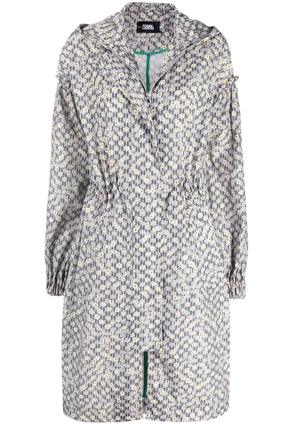 Karl Lagerfeld mönstrad parkas - Neutral