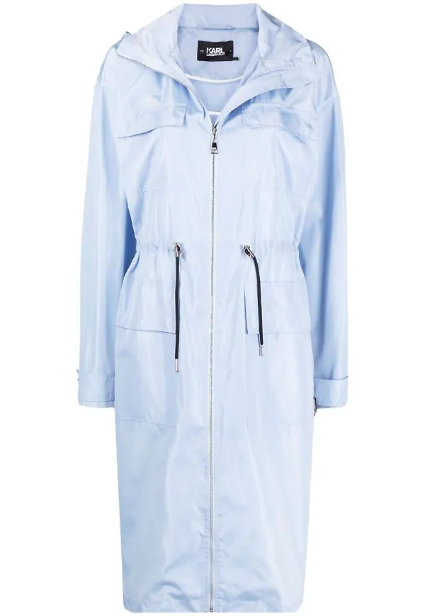 Karl Lagerfeld parkas med dragsko - Blå