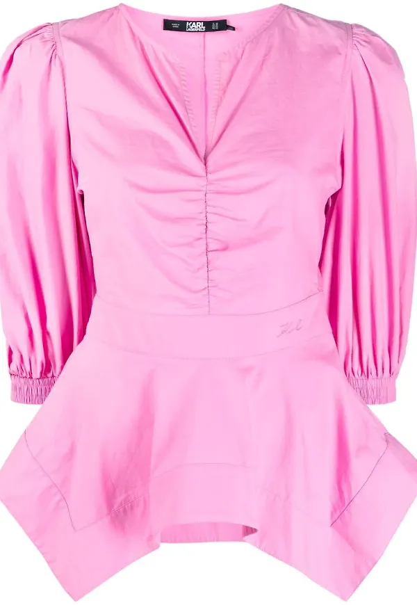 Karl Lagerfeld peplumblus - Rosa