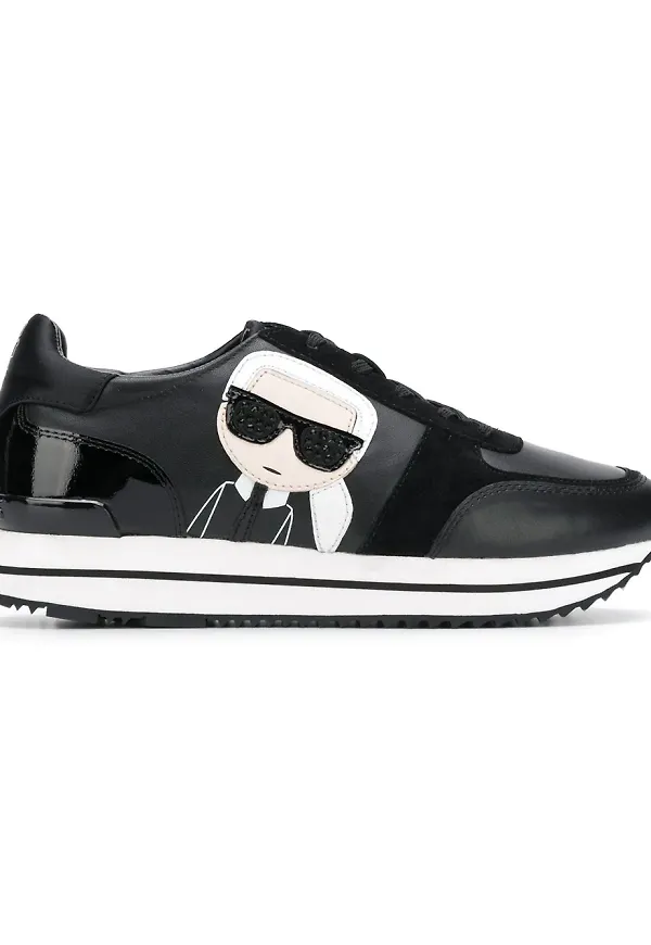 Karl Lagerfeld platåsneakers - Svart
