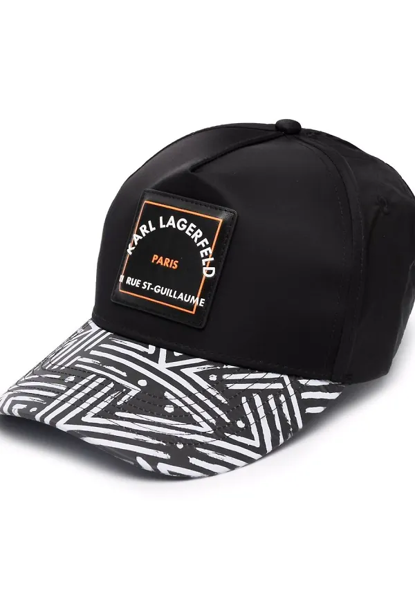 Karl Lagerfeld quiltad keps - Svart