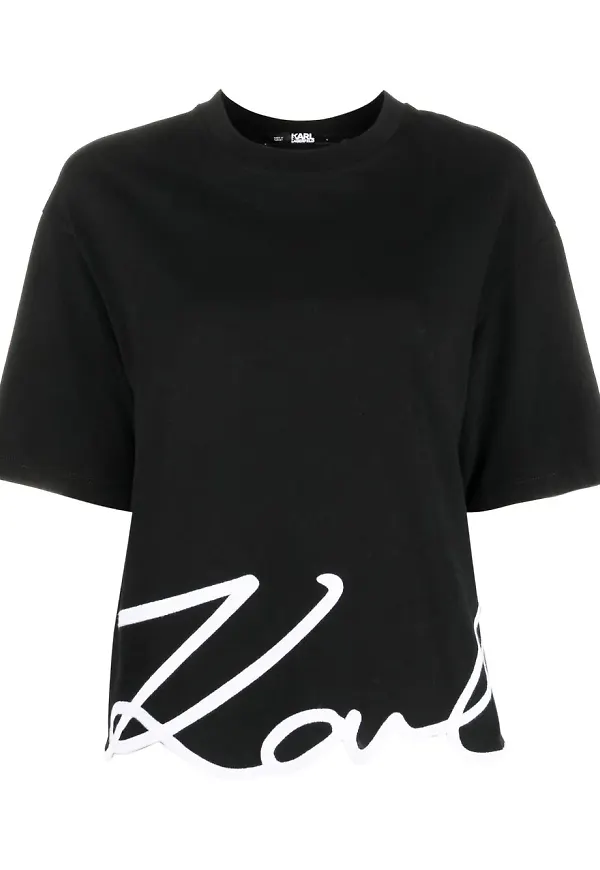 Karl Lagerfeld Signature t-shirt - Svart