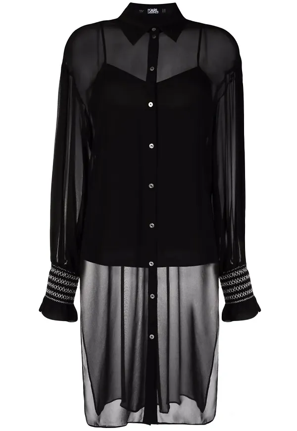 Karl Lagerfeld skir skjorta - Svart