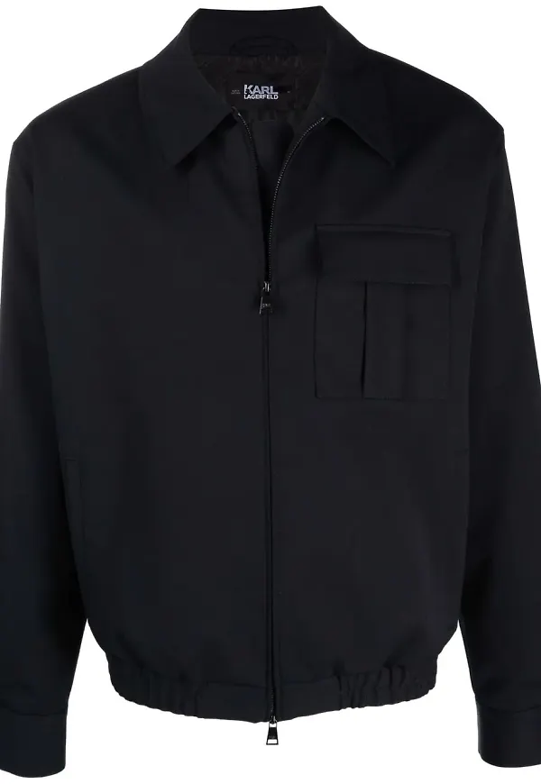 Karl Lagerfeld skräddad blouson-jacka - Blå