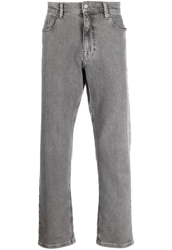 Karl Lagerfeld smala jeans med monogram - Grå