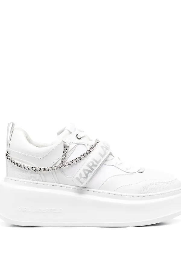Karl Lagerfeld sneakers med kedjedetalj - Vit