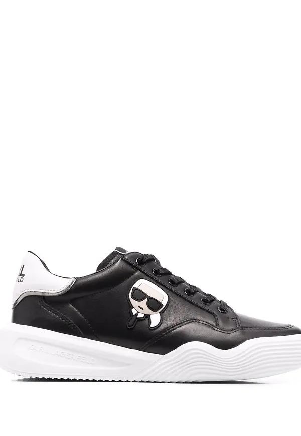 Karl Lagerfeld sneakers med logotypmärke - Svart