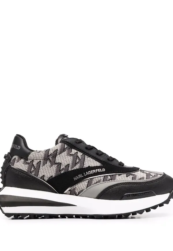 Karl Lagerfeld sneakers med panel - Svart