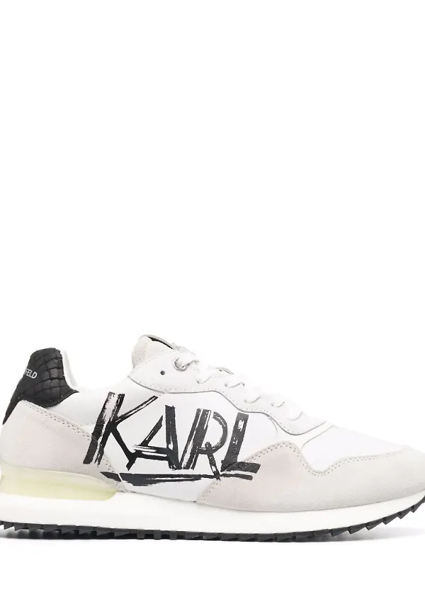 Karl Lagerfeld sneakers med panel - Vit