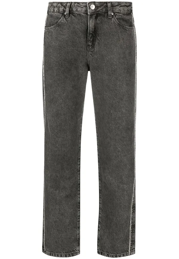 Karl Lagerfeld stentvättade boyfriend-jeans - Grå