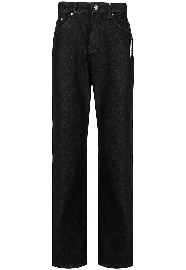 Karl Lagerfeld straight-jeans med broderad logotyp - Svart