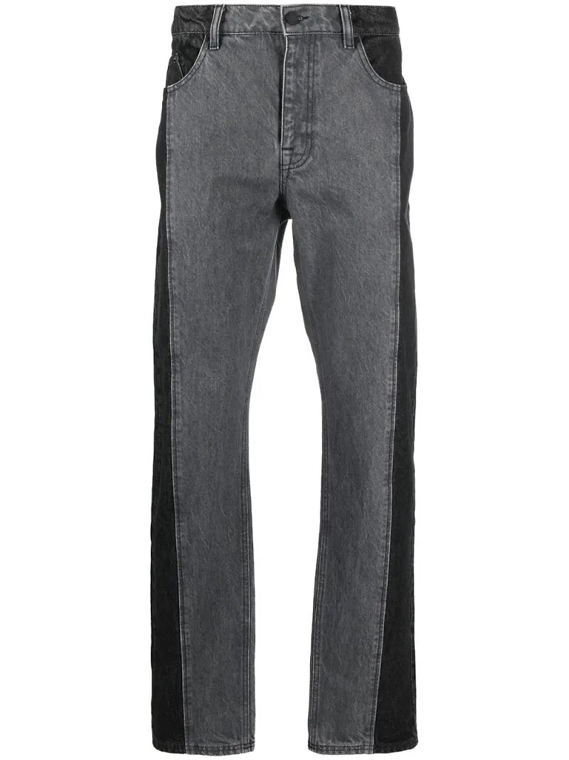 Karl Lagerfeld straight-jeans med färgblock - Grå