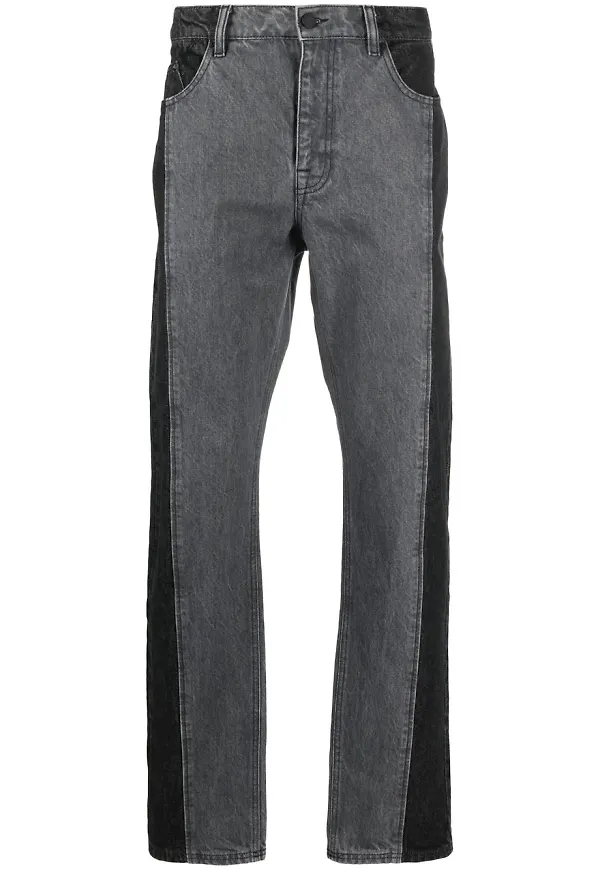 Karl Lagerfeld straight-jeans med färgblock - Grå