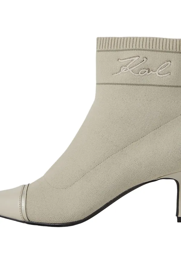 Karl Lagerfeld Stövlar med klackar Beige, Dam