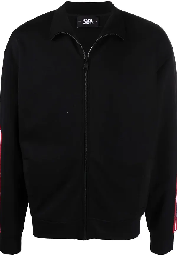 Karl Lagerfeld sweatshirt med dragkedja - Svart