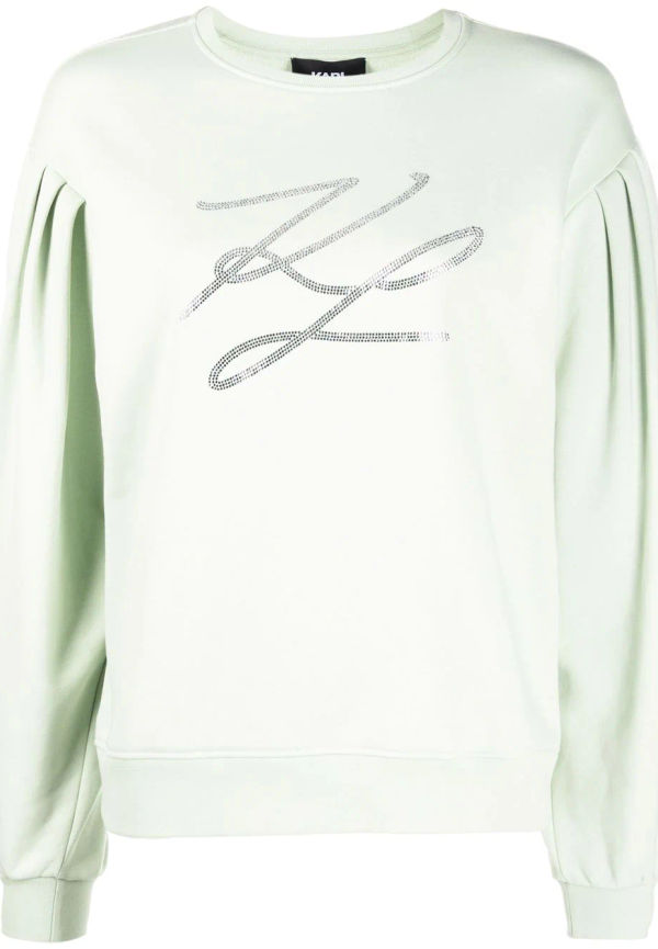 Karl Lagerfeld sweatshirt med puffärm - Grön