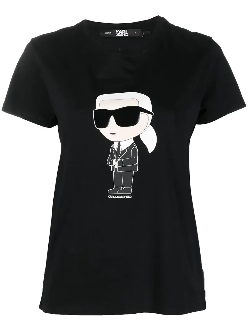 Karl Lagerfeld t-shirt med grafiskt tryck - Svart