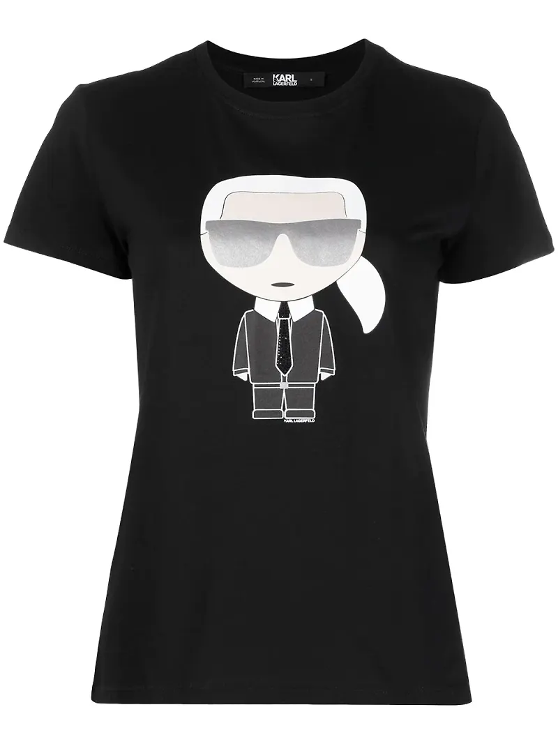 Karl Lagerfeld t-shirt med Karl Lagerfeld-tryck - Svart
