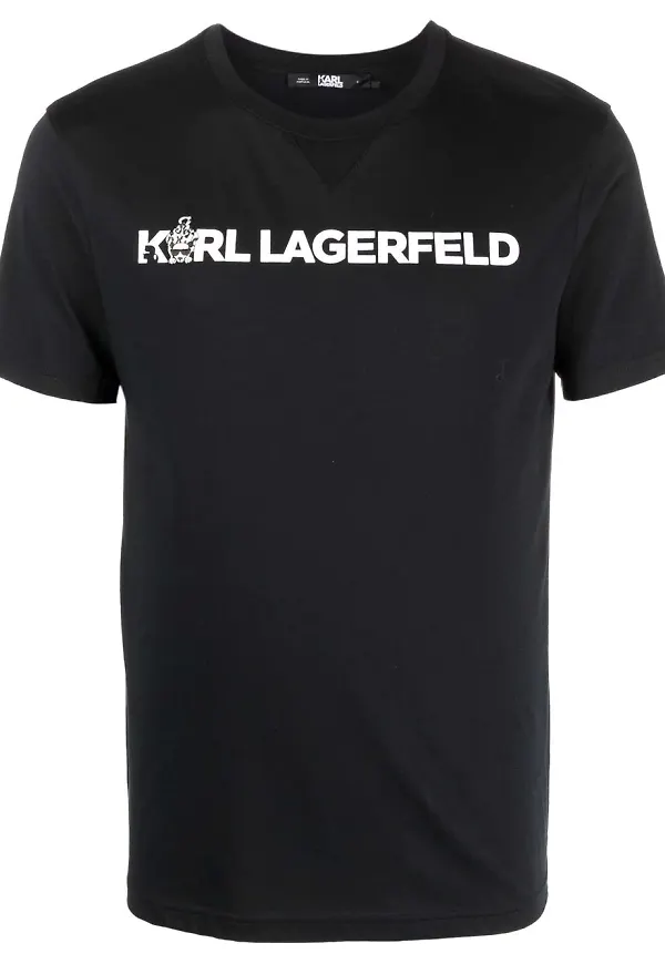 Karl Lagerfeld t-shirt med logotyp - Svart